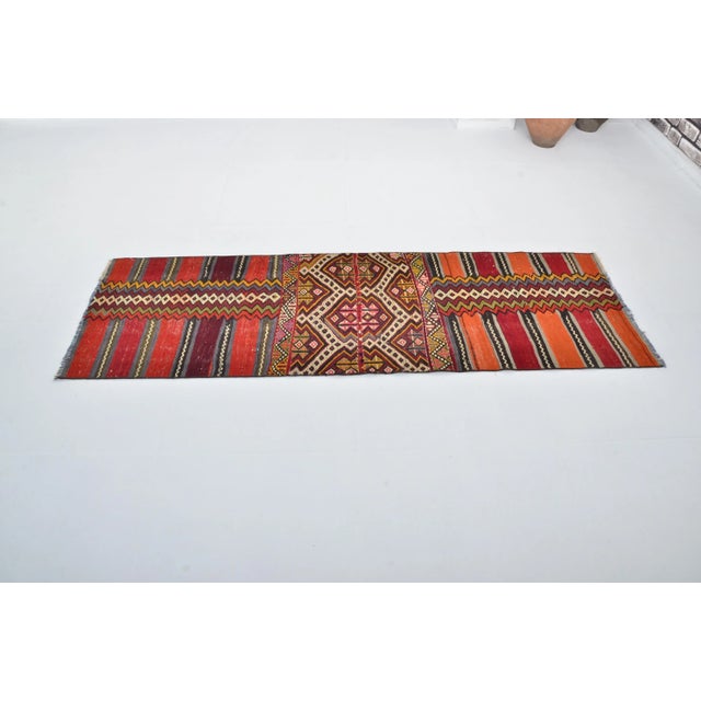 1960s Handmade Turkish Kilim Runner Rug For Sale - Image 11 of 11