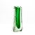 Hand Blown Murano Fluid Vase in Clear With Emerald Green and Bubble Details For Sale - Image 4 of 11
