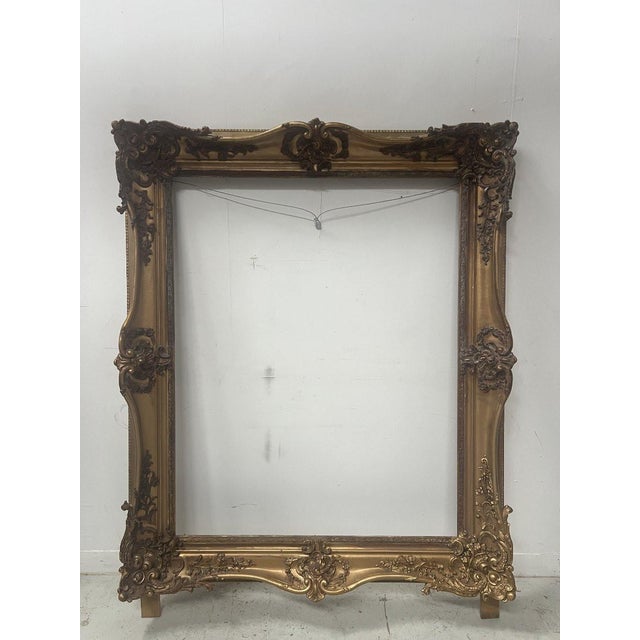 Large Gilt Wood Stucco Frame, 19th Century For Sale - Image 14 of 15