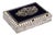 Snuffbox in Silver with Glass and Beads For Sale