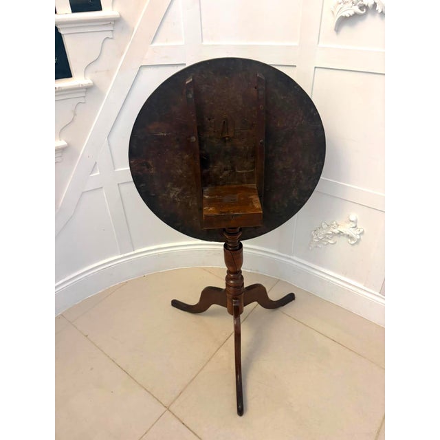 Antique Georgian Burr Oak Tripod Tilt Top Occasional Table, 1780 For Sale - Image 3 of 14