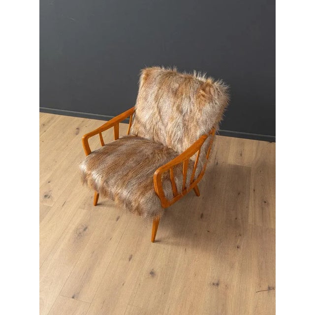 Mid-Century Modern Beech Lounge Chair, 1950s For Sale - Image 3 of 9