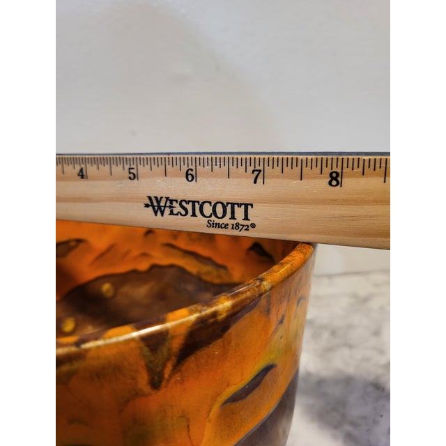 Copper Mid Century Modern California Usa Pottery Planter For Sale - Image 8 of 11