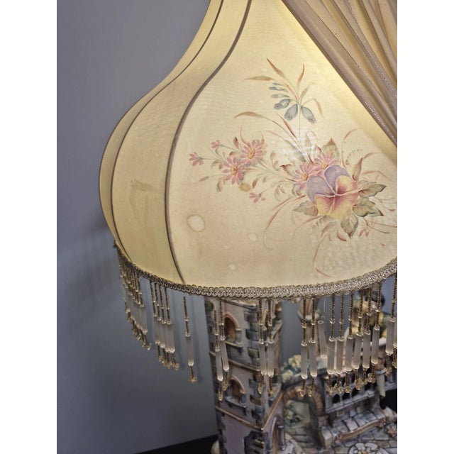 1980s Gianni Lorenzon Italian Porcelain Figural Lamp & Designer Shade For Sale - Image 14 of 14