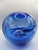 William Worcester Glassworks Signed 1987 Studio Art Glass Vase Cobalt Blue For Sale - Image 11 of 13
