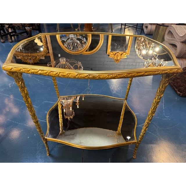 Pair of Italian Maison Bagues Manner Gilt Side Tables For Sale In Dallas - Image 6 of 6