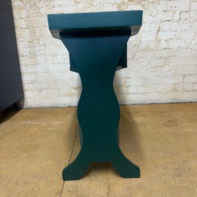 Wood Lozere Console Table - Emerald Green For Sale - Image 7 of 11