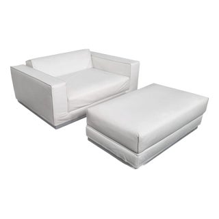 Tacchini Havana White Leather Sofa Bed by Leivore Altherr Molina For Sale