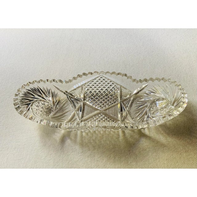 Gilded Age Masterpiece: C1880 American Brilliant Cut Crystal Serving Dish For Sale - Image 10 of 18