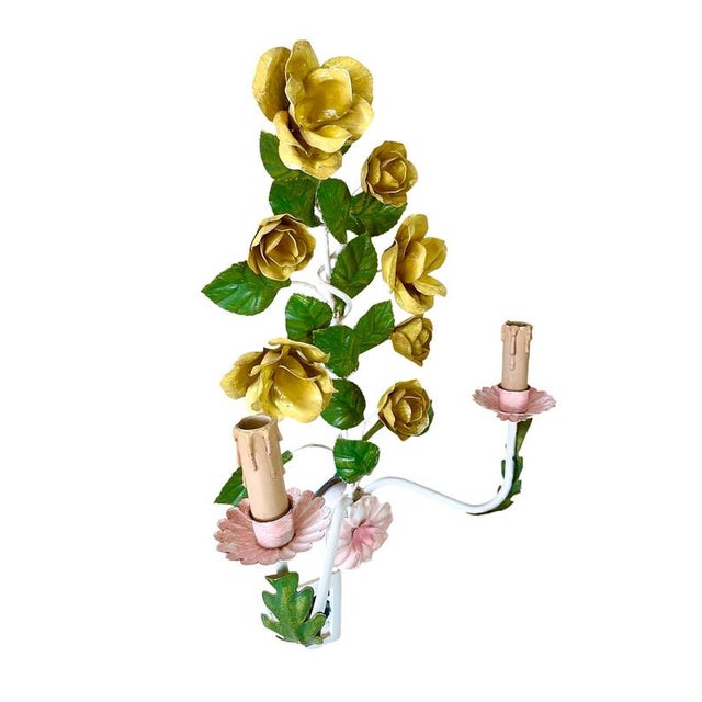 Attr Banci Firenze is often cited as the leading manufacturer of Italian painted metal floral lighting from the 1960s,...