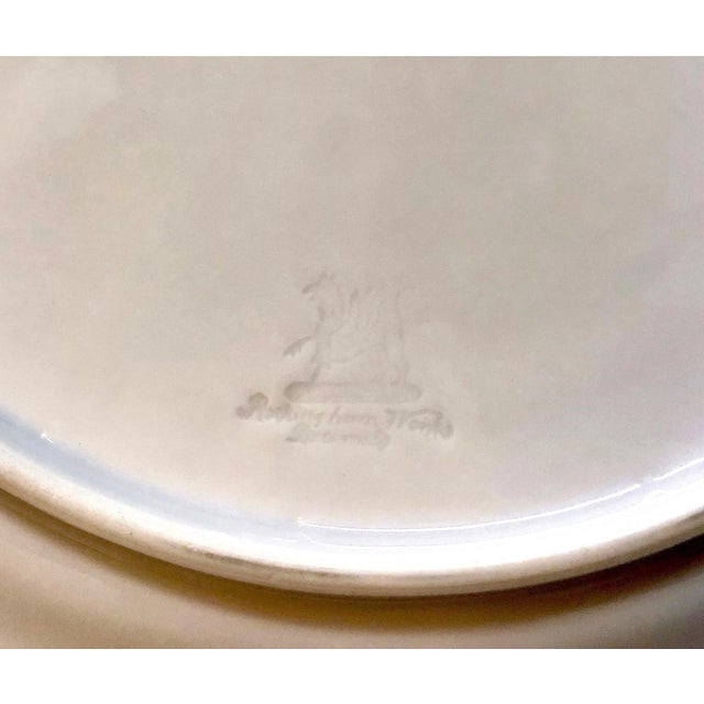 1830 Rockingham Porcelain Dinner Plates, Earl of Derby Coat of Arms - Set of 12 For Sale - Image 10 of 10