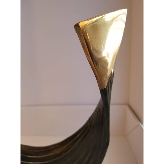 Metal Late 20th Century Dolbi Cashier Brass Whale Sculpture For Sale - Image 7 of 13
