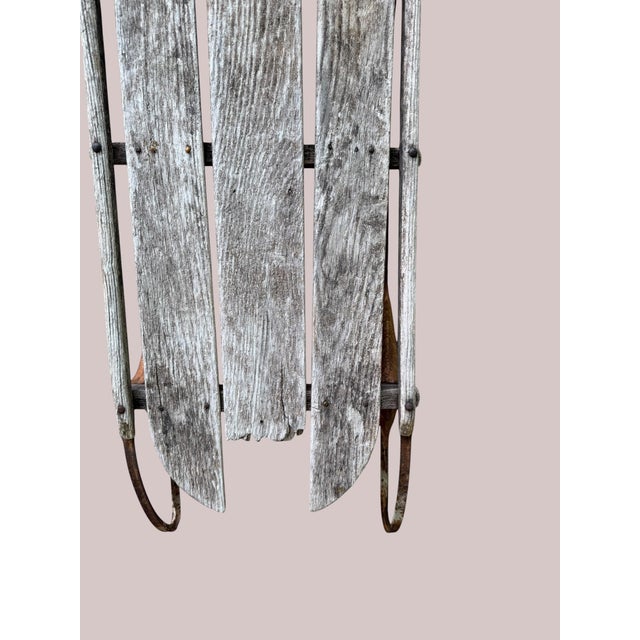 Large Antique Snow Sled Decor Patina Charm For Sale - Image 6 of 8