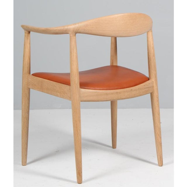 Wood JH503 The Chair in Oak and Leather Hans J. Wegner for PP Møbler, 1960s For Sale - Image 7 of 10