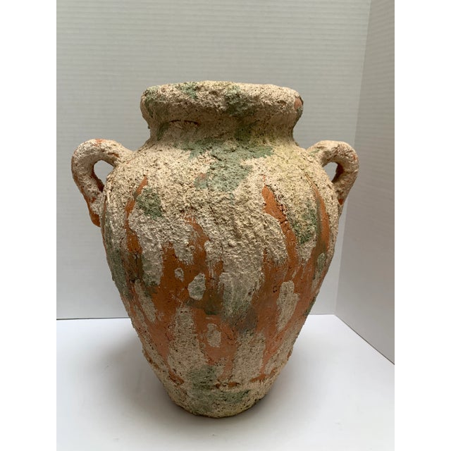 1990s Large Earthy Rustic Tuscan Pottery Vase or Vessel For Sale - Image 5 of 10