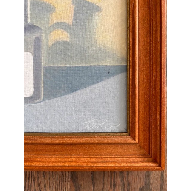 Baby Blue Original American Still Life Oil Painting For Sale - Image 8 of 8