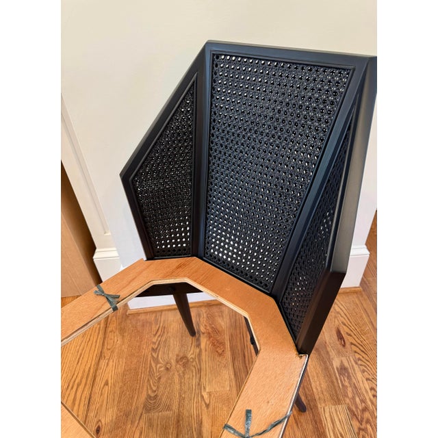Cane Dining Side Chair by Kara Mann for Baker Milling Road Set of 6 For Sale In Greenville, SC - Image 6 of 12