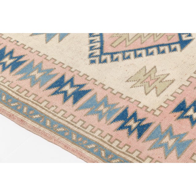 Off-white Mid 20th Century Anatolian Wool Decorative Carpet For Sale - Image 8 of 11