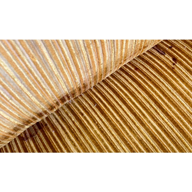 Clayton Marcus Vintage Club Chair in Golden Striped Velvet For Sale - Image 14 of 15