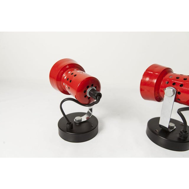 Red and Black Wall Lights, 1970s, Set of 2 For Sale - Image 17 of 18
