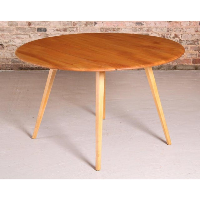 Mid-Century Drop-Leaf Beech Dining Table from Ercol, 1960s For Sale - Image 4 of 13