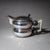 1990s 20th Century Art Deco Three-Piece Tea and Coffee Service with Hammered Surface, 1990s, Set of 3 For Sale - Image 5 of 14