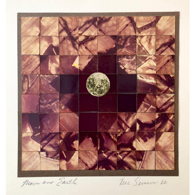 Vera Simons, Moon and Earth Assemblage, Photo Mosaic Collage Photograph, Feminist Aviator, 1982 For Sale