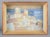 Pär nordlander (1920–2001). Abstract cityscape by the sea. Mixed media on paper. Visual size: h. 21 cm, w. 30.5 cm frame:...