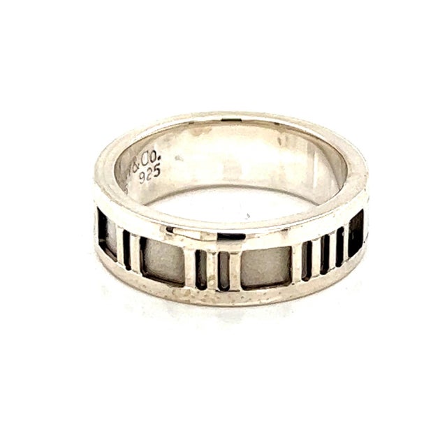 1990s 1990s Tiffany & Co Estate Sterling Silver Ring Size 5.25 For Sale - Image 5 of 9