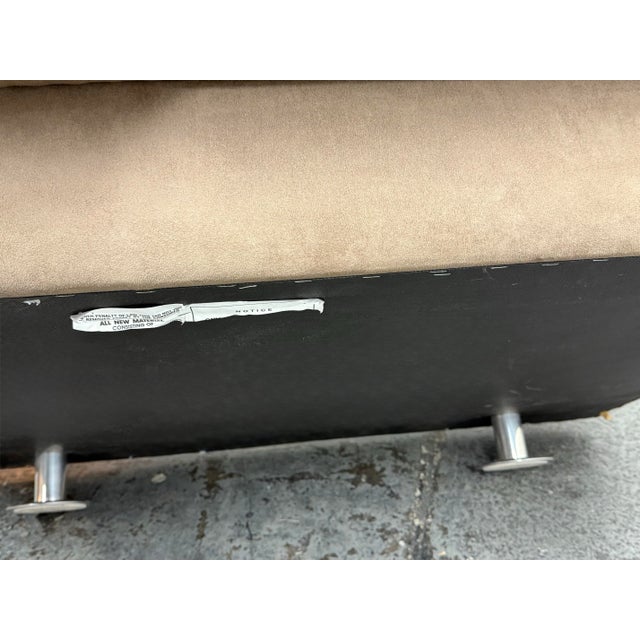 Early 21st Century DellaRobbia Light Brown Ultrasuede Lounge Chair For Sale - Image 12 of 12