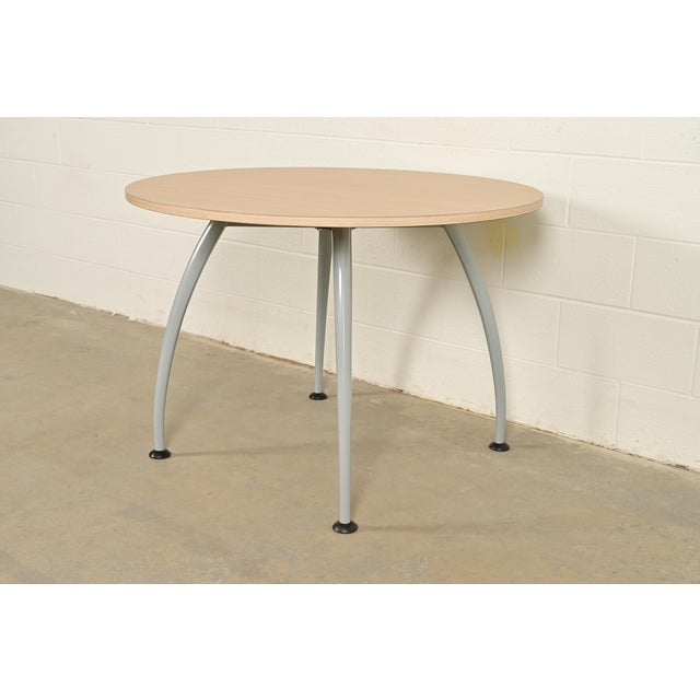 Herman Miller Herman Miller Style Modern Spider Leg Round Dining Table or Game Table For Sale - Image 4 of 10