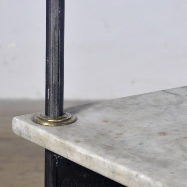 Black Vintage Iron Nightstand, 1920 For Sale - Image 8 of 12