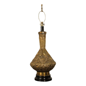 Moorish Mughal Indo Persian Islamic Brass Table Lamp
