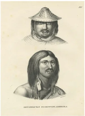 Karl Joseph Brodtmann, Portraits of Inhabitants of Northwest America, 1836, Lithograph