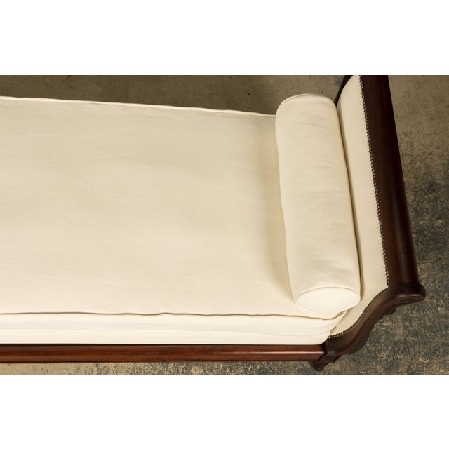 Wood Early 19th Century French Empire Swan Neck Mahogany Daybed, Paris For Sale - Image 7 of 17