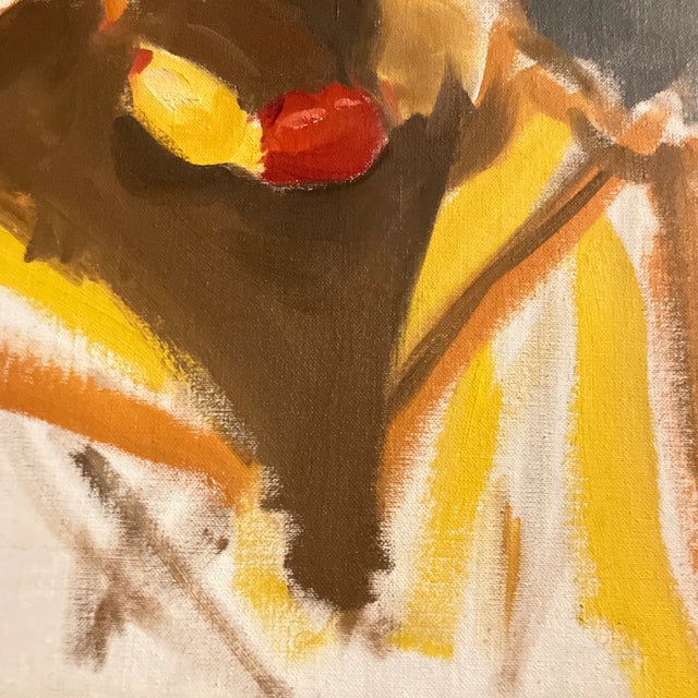 Portraiture 1970’s Original Female Portrait Expressionist Painting For Sale - Image 3 of 4