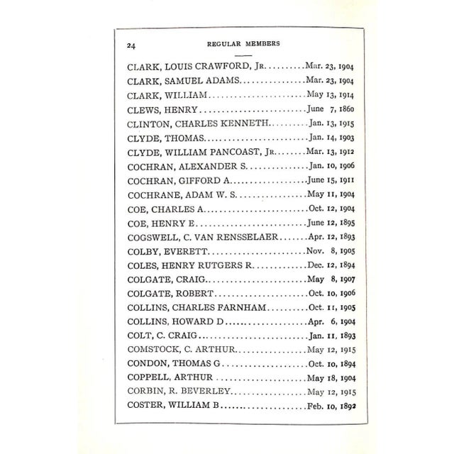 Paper "The Union Club of the City of New York Officers , Members Constitution and Rules" 1916 For Sale - Image 7 of 8