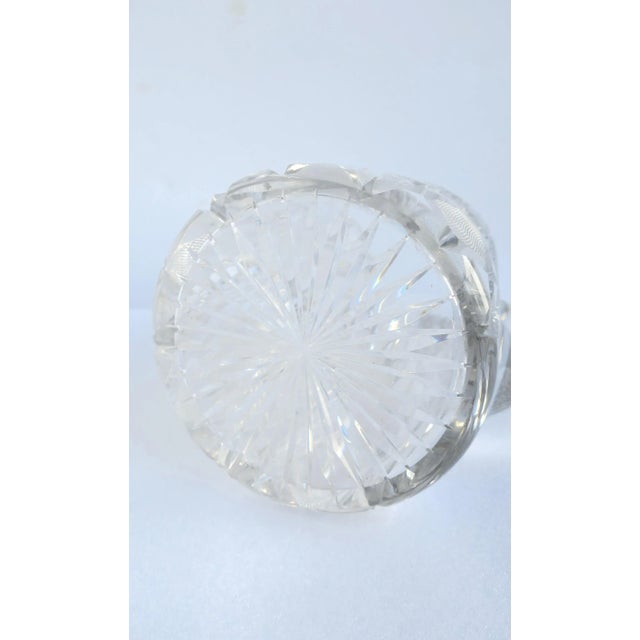 American Brilliant Cut Crytal Pitcher or Vase For Sale - Image 10 of 10