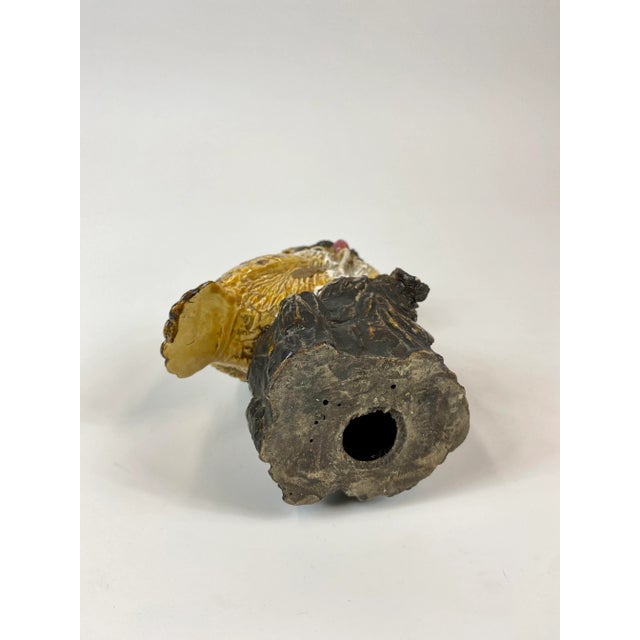 Ceramic Mid 19th Century Painted Porcelain Owl For Sale - Image 7 of 8