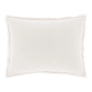 Pine Cone Hill by Annie Selke Faye Linen Dove White Sham, Standard For Sale