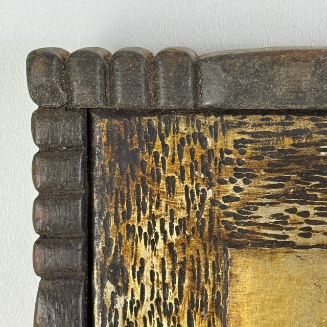 Brown Vintage Signed/Dated MCM Repoussé Metal Art Work of Eagle in Flight, Wood Frame For Sale - Image 8 of 11