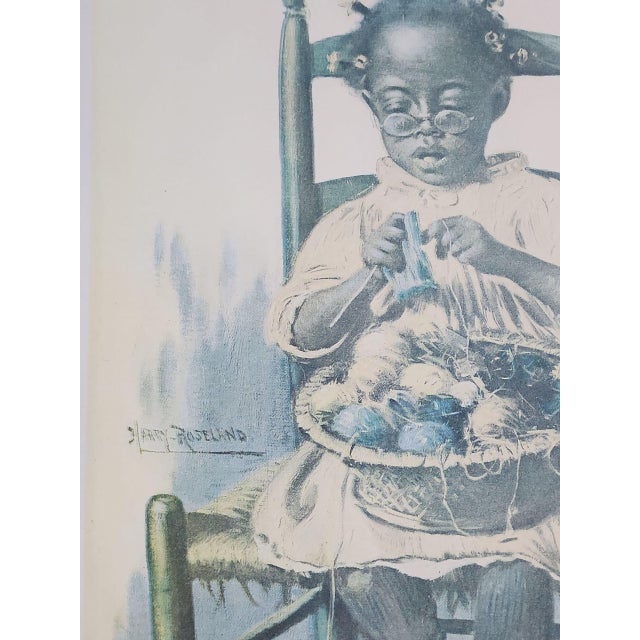 American Harry Roseland "Woman's Work Is Never Done" Early 20th Century Print For Sale - Image 3 of 4