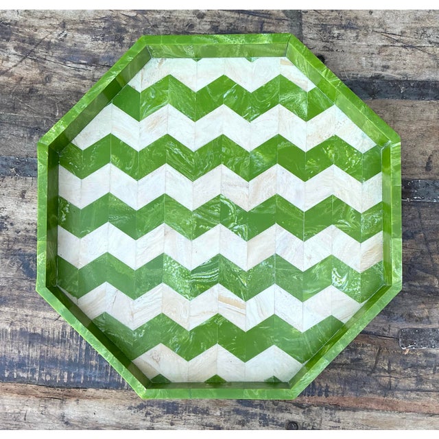 Vintage Herringbone Stone Tray For Sale - Image 10 of 12