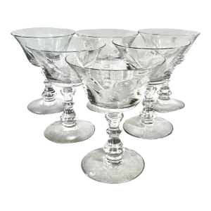 Vintage Fostoria Champagne/Tall Sherbet Glasses - Set of 6