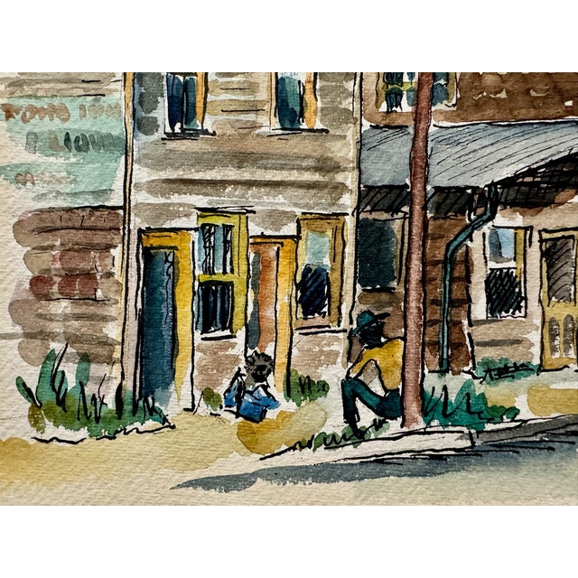 Original watercolor on paper by Henry Emil Salloch, also known as Heinz Emil Salloch, the German-born American artist and...