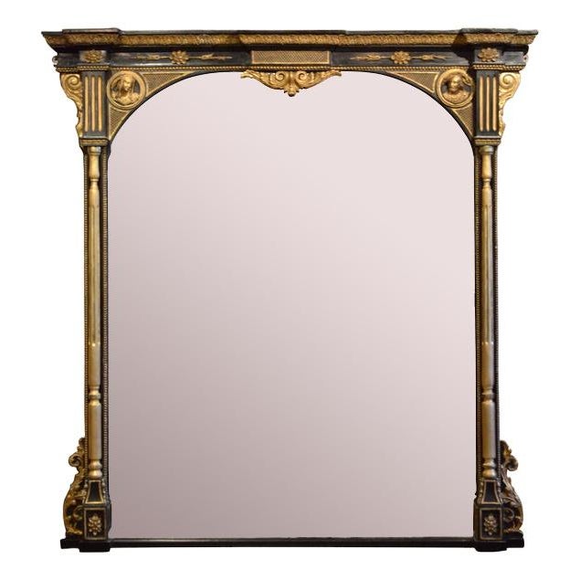 Large English Victorian Overmantel Mirror, 1880s For Sale - Image 14 of 14