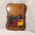 1950s 1950s Vintage Hand Painted and Carved Wood Plaque of Wine, Grapes and Cheese. For Sale - Image 5 of 5
