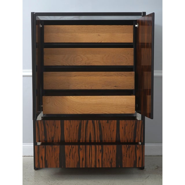 John Stuart John Stuart Mid Century Modern Macassar Dresser Armoire For Sale - Image 4 of 17