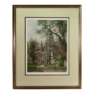 Josef Eidenberger Rathaus In Vienna C. 1960 Original Print For Sale