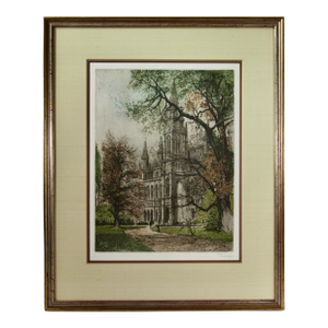 Josef Eidenberger Rathaus In Vienna C. 1960 Original Print